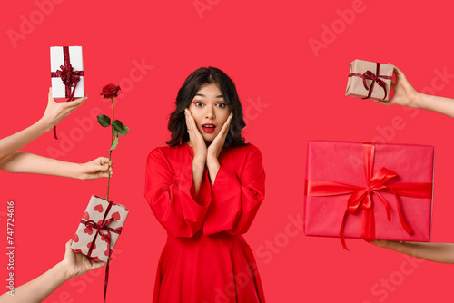 Surprised young woman in a ...