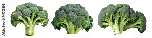 set of broccoli isolated on transparent background