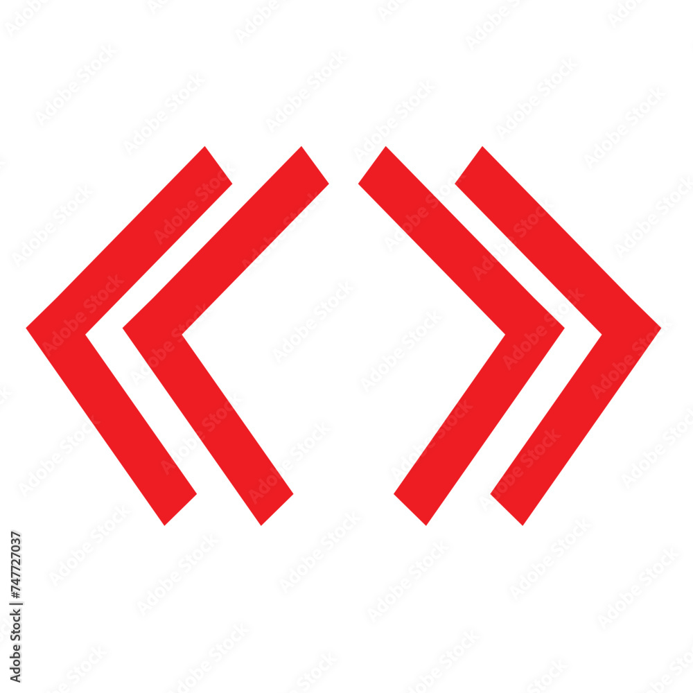 Red arrow on white background - vector illustration Red arrow on white background - vector illustration