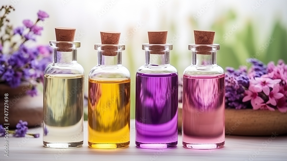 Bottle of essential oil or medicinal plant infusion. Alternative medicine. Bottle of essential oil or medicinal plant infusion. Alternative medicine.