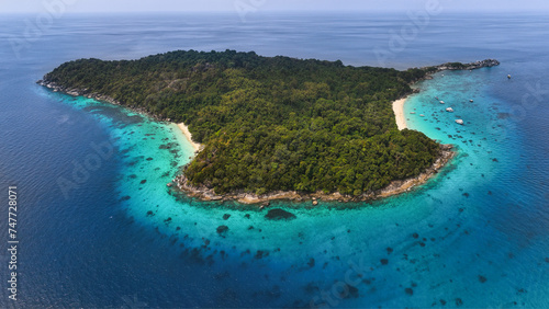Aerial view of Similan Island in the Andaman Sea, Thailand