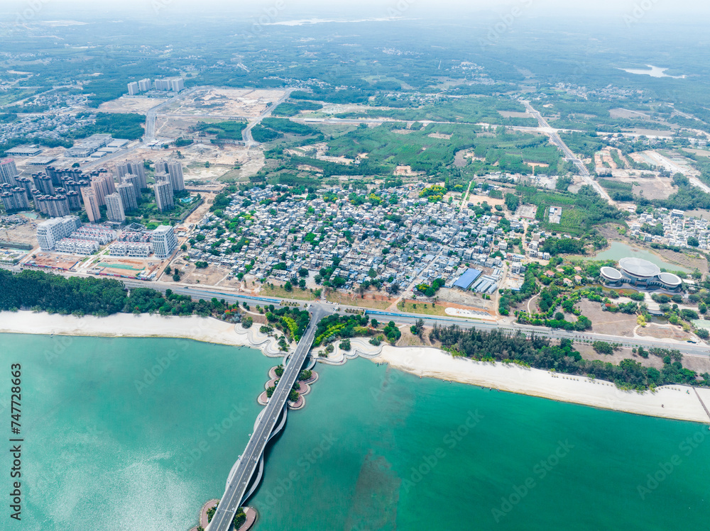 Characteristic building of Ocean Flower Island Sea Park in Zhanzhou, Hainan, China