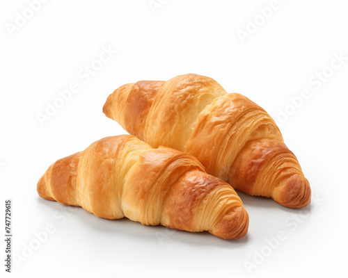 Croissants are a dessert of Western culture. It originated in 1683 from Austria where it was called Kipfel. It is a bread that looks like a crescent moon. © ongart