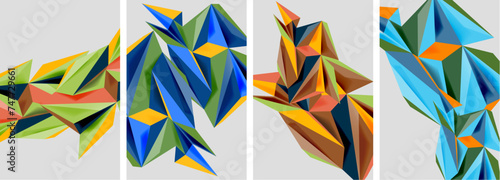 Wallpaper Mural Triangle low poly mosaic posters. Vector illustration For Wallpaper, Banner, Background, Card, Book Illustration, landing page Torontodigital.ca