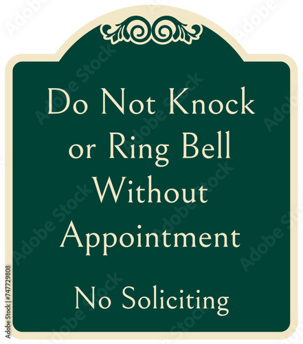 By appointment only sign