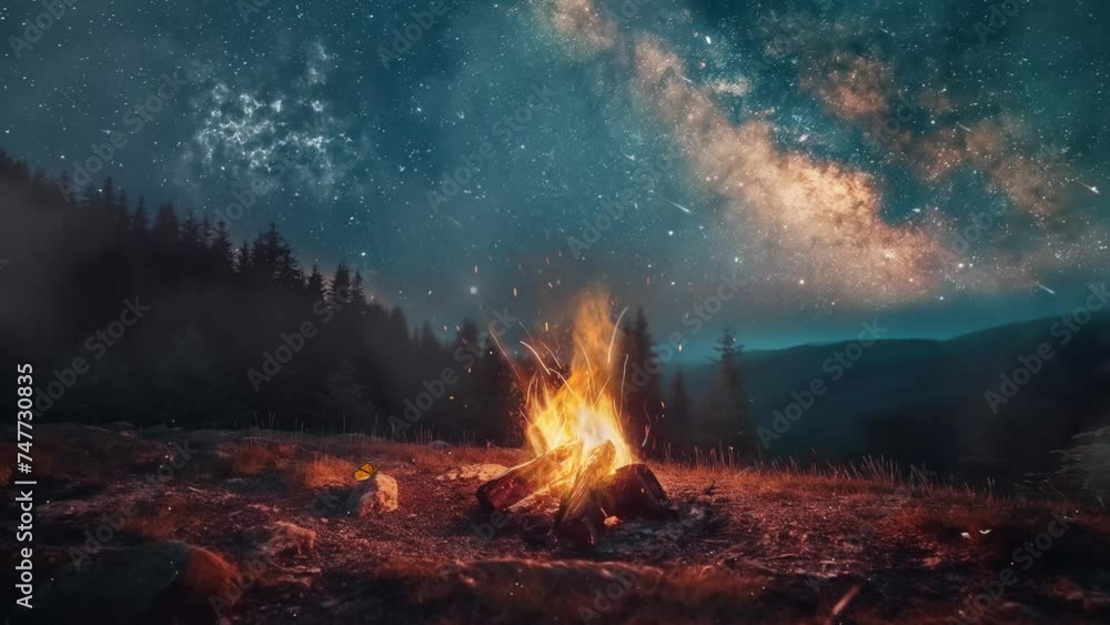 milky way galaxy long exposure astrophotography night. seamless looping overlay 4k virtual video animation background milky way galaxy long exposure astrophotography night. seamless looping overlay 4k virtual video animation background