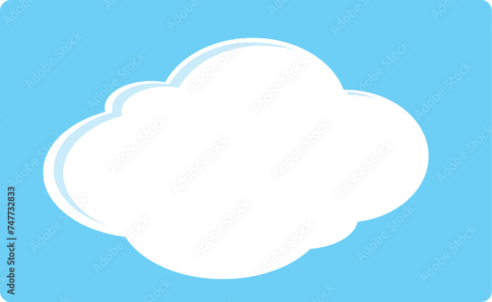 Cloud vector illustration isolated on white background. classic modern diseign