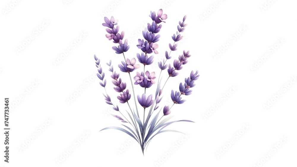 Fototapeta premium lavender flowers isolated on white background