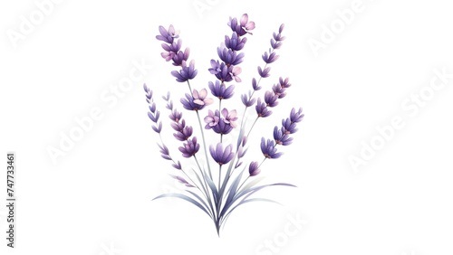 lavender flowers isolated on white background