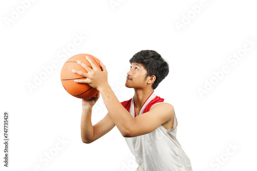 Portrait of a man playing basketball