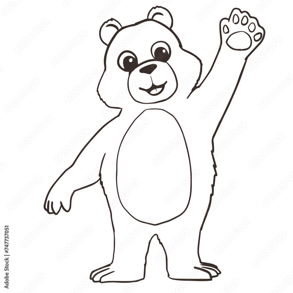 Coloring Happy Bear Coloring Happy Bear
