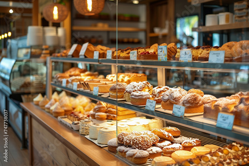 fresh bread in the bakery shop