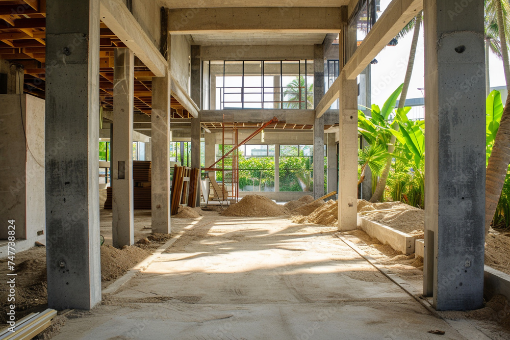 interior of house construction