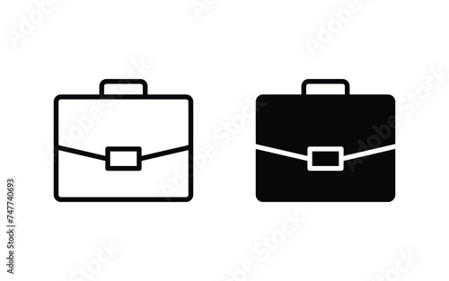 briefcase icon set vector illustration