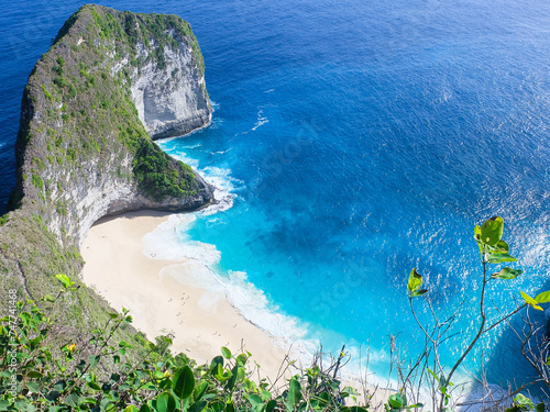 Nusa Penida island, Bali, Indonesia: Kelingking cliff, Broken beach, Atuh beach, Diamond beach, Banah cliff, Crystal Bay beach and Angel's Billabong, the devil pool photo