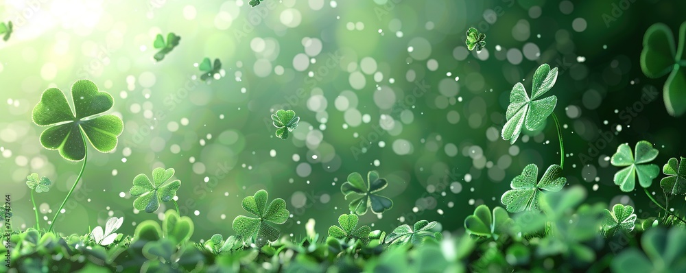 four leaf clover st patrick's day background illustration four leaf clover st patrick's day background illustration