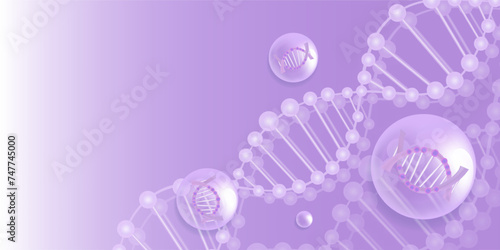 Hyaluronic acid and Niacinamide, purple collagen serum drops with cosmetic advertising background ready to use, illustration vector.