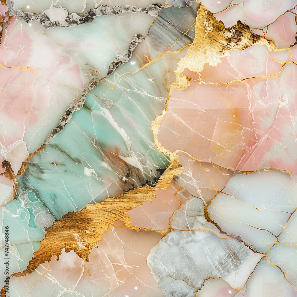 a pastel marble stone texture pattern in the style of muted tone colors with a splash of gold, background hd 16k --tile --style raw Job ID: e62141bf-7134-4be7-8398-2df02e06a712