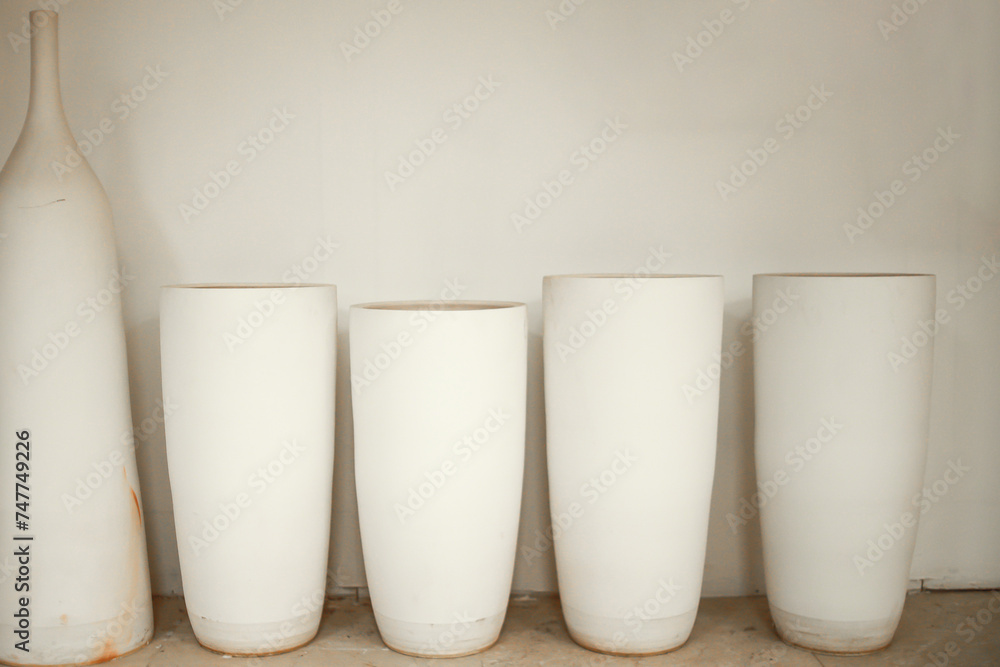 Unfinished traditional Turkish ceramic vase made from clay Unfinished traditional Turkish ceramic vase made from clay