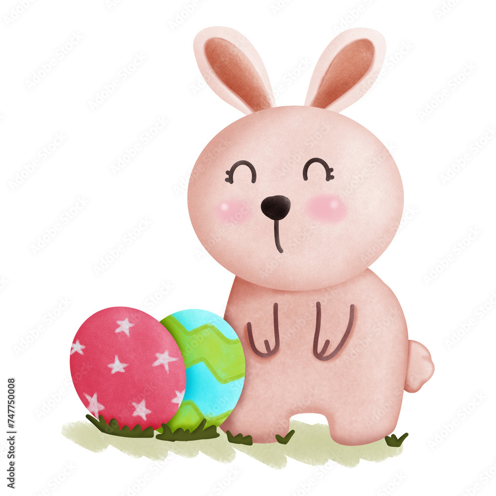 easter bunny with easter eggs easter bunny with easter eggs
