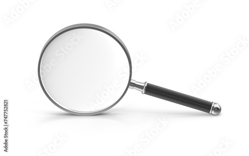 Isolated 3d Magnifying Glass
