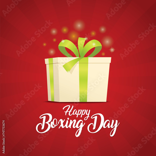 Boxing day sale vector illustration. Boxing day sale themes design concept with flat style vector illustration. Suitable for greeting card, poster and banner.