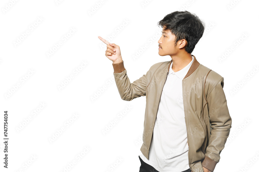 Portrait a boy wearing jacket with expression Portrait a boy wearing jacket with expression