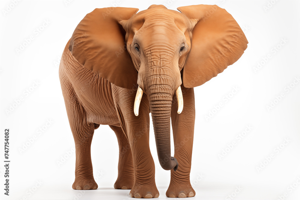 Fototapeta premium Elephant isolated on white background.