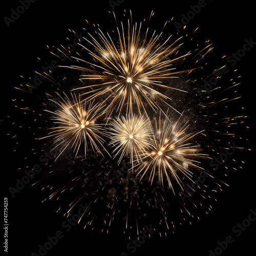 Fireworks Overlay with black background 