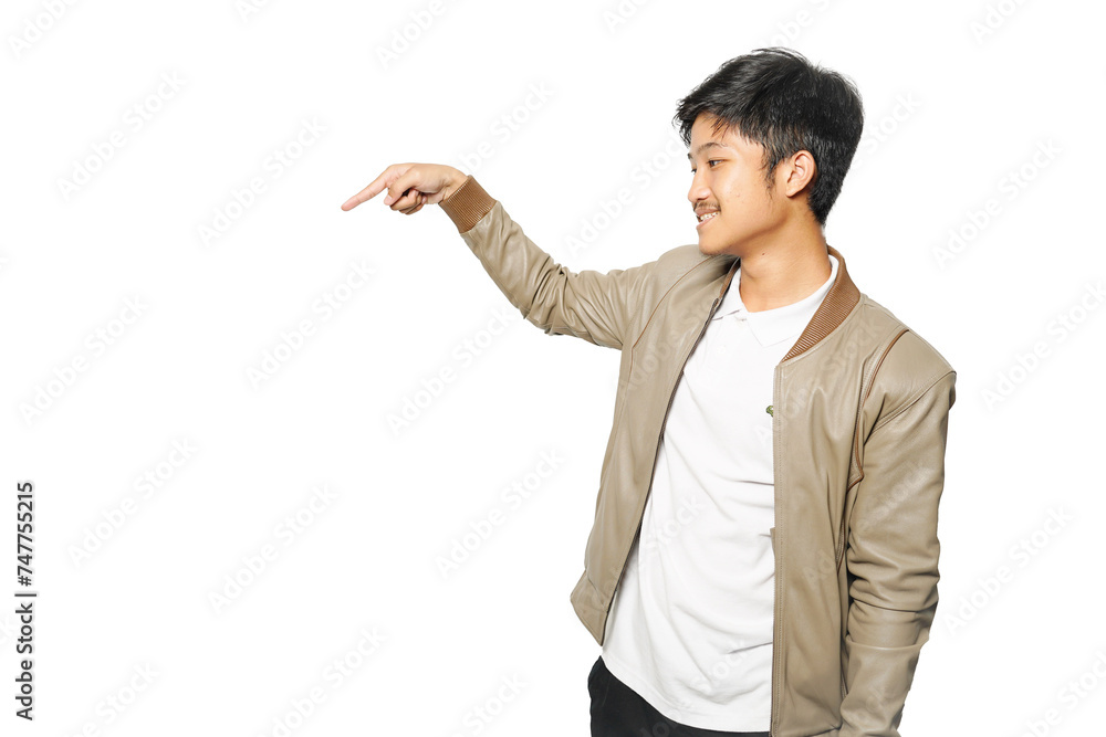 Portrait a boy wearing jacket with expression Portrait a boy wearing jacket with expression