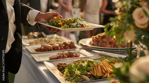 Top view table full of delicious food composition