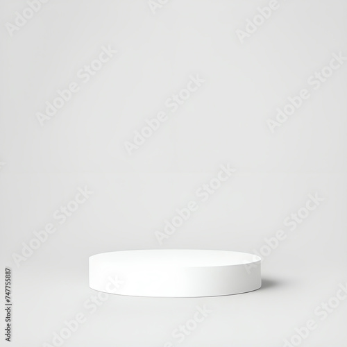 Wallpaper Mural simple white cylinder with white background ai generated Torontodigital.ca
