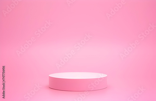 Wallpaper Mural pink cylinder product display mockup ai generated Torontodigital.ca