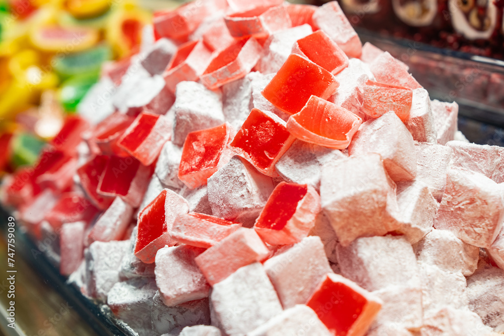 Colorful Turkish Delights (Türk Lokumu) Photo, Uskudar Istanbul, Turkiye (Turkey) Colorful Turkish Delights (Türk Lokumu) Photo, Uskudar Istanbul, Turkiye (Turkey)