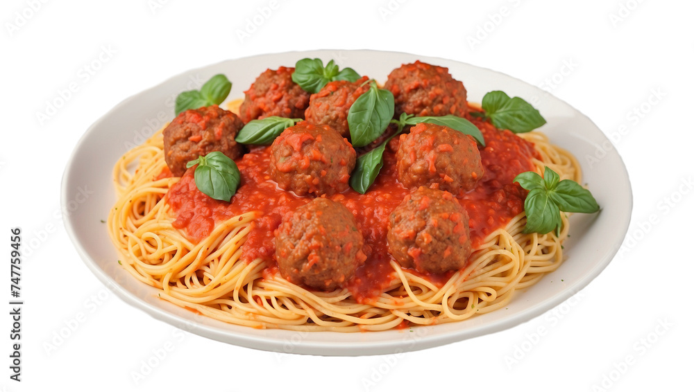 Delicious spaghetti pasta with meat balls and tomato sauce, in transparent background. Meatball spaghetti pasta PNG Delicious spaghetti pasta with meat balls and tomato sauce, in transparent background. Meatball spaghetti pasta PNG