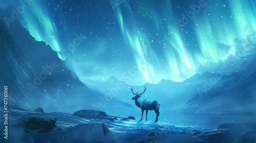 A serene digital artwork of...