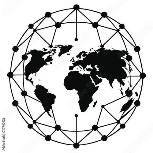 Technology Earth minimalist icon logo