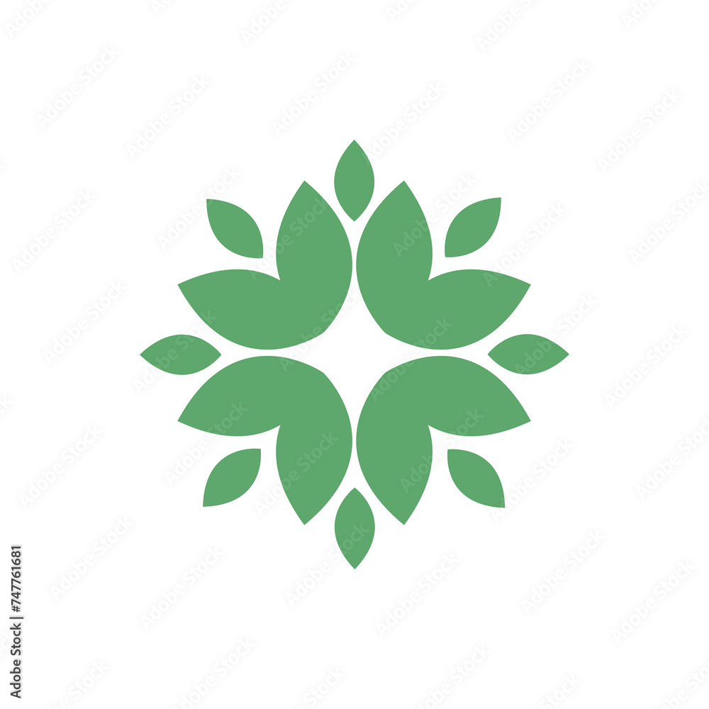 leaves green wellness yoga mandala logo design leaves green wellness yoga mandala logo design