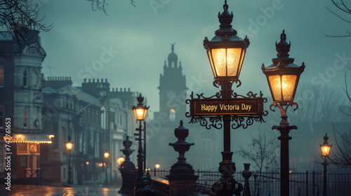 Happy Victoria Day, Victorian streetlamp evokes nostalgic ambiance 