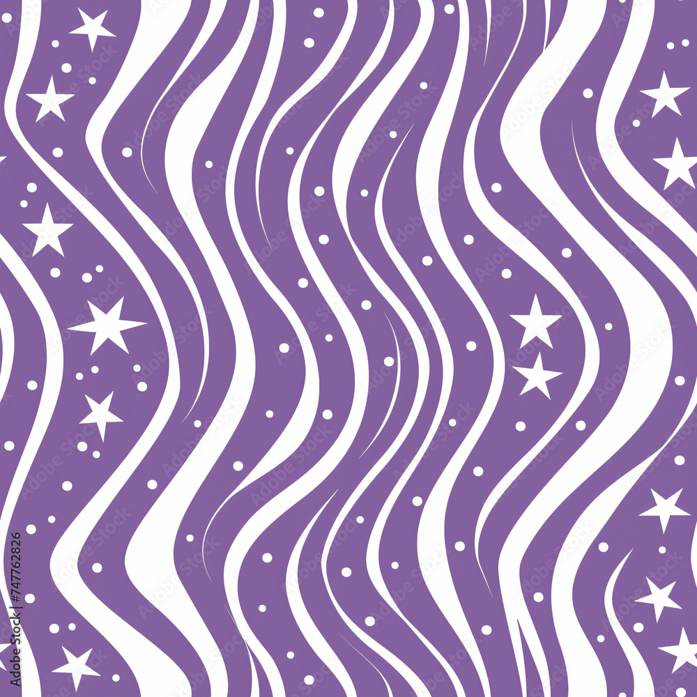 Seamless pattern with abstract lines and stars Seamless pattern with abstract lines and stars
