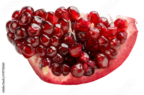 Red Pomegranate isolated on white background, Pomegranate on White Background PNG File.