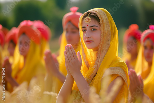Happy Baisakhi for Punjabi sikh festival photo