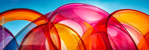 Vibrant Futuristic Abstract Design, Colorful Liquid Motion Background, Modern Art Concept with Dynamic Shapes and Flows