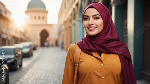 potrait of a muslim hijab beautiful woman
