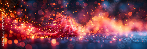 Magical Christmas Lights  Glowing Bokeh on Dark Background  Festive Holiday Season Decoration  Bright and Shiny Abstract Design
