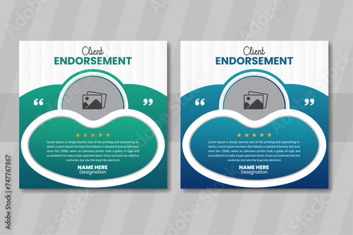 modern professional client feedback testimonial design template for corporate business and other business 
