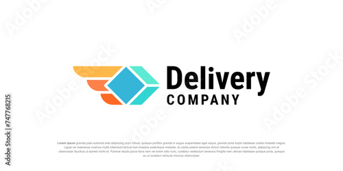 flying box logo logistic logo