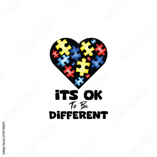 Autism Graphic Tshirt Design Autism Awareness Day retro custom autism autistic heart love