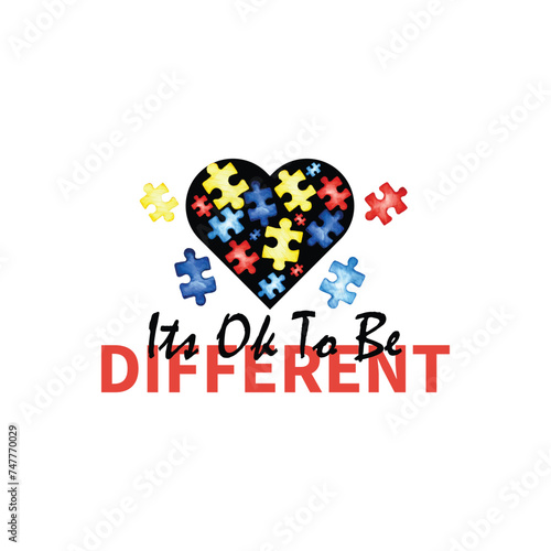 Autism Graphic Tshirt Design Autism Awareness Day retro custom autism autistic heart love