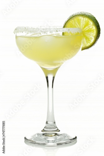 Wallpaper Mural Lime margarita with salt rim isolated on white background Torontodigital.ca